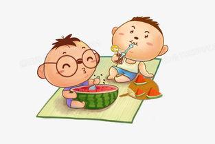 夏日男孩吃瓜,夏日男孩的甜蜜瓜趣时光